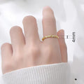 Twisted Rope Braided Line Ring For Women, Minimal Elegant Fashion Finger Jewelry Accessory view 4