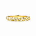 Twisted Rope Braided Line Ring For Women, Minimal Elegant Fashion Finger Jewelry Accessory view 5