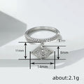 Mysterious Premium Eye Geometric Pendant Ring For Women, Fashion Statement Single Ring view 4