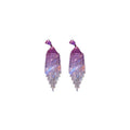 Chic Copper Geometric Rhinestone Tassel Drop Earrings With Silver Pins view 5