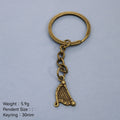 Metal Harp Shape Keychain Bag Charm Gift Accessory view 2