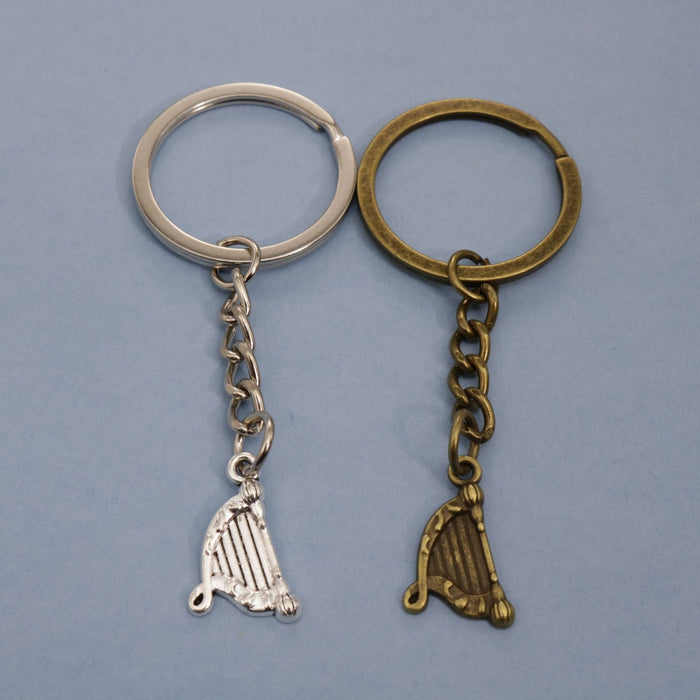Metal Harp Shape Keychain Bag Charm Gift Accessory