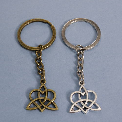 Metal Heart Celtic Knot Keychain Bag Charm Gift