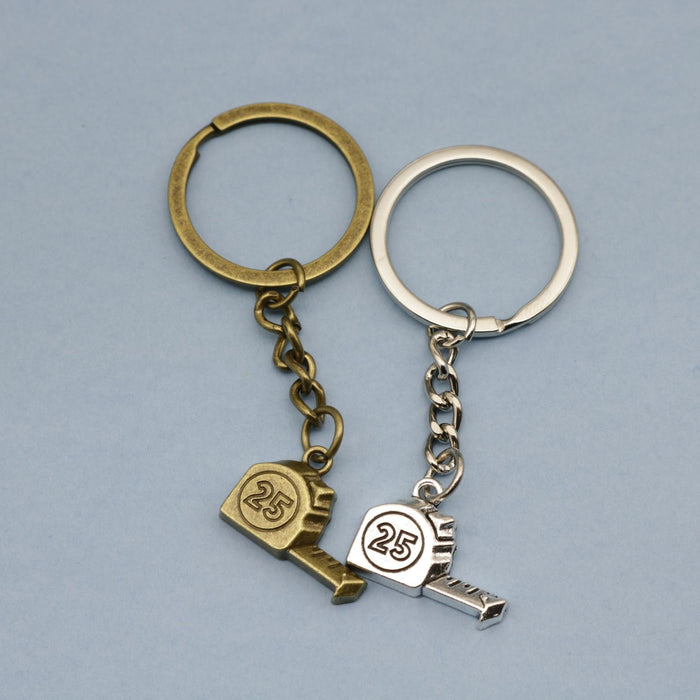 Metal Tape Measure Keychain For Bag Charm Gift