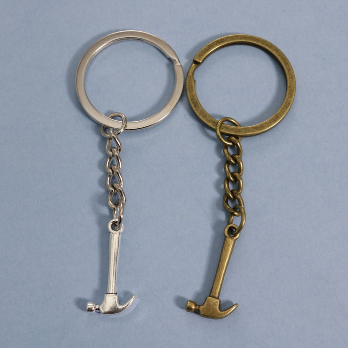 Metal Minimalist Hammer Keychain Bag Charm