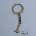 Metal Minimalist Hammer Keychain Bag Charm view 2
