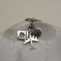 Metal Airplane Passport Globe Keychain Travel Bag Charm view 3