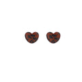 Silver Pin Heart Leopard Stud Earrings Autumn Winter Retro Minimal Statement Earrings For Women view 5