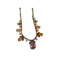 Light Luxury Copper Zircon Flower Leaf Teardrop Pendant Necklace Earrings Jewelry Set view 5