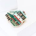 Alloy Enamel Green Train Brooch Pin For Mens Apparel view 3