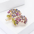 Alloy Enamel Double Hydrangea Brooch For Women's Fashion Apparel view 3