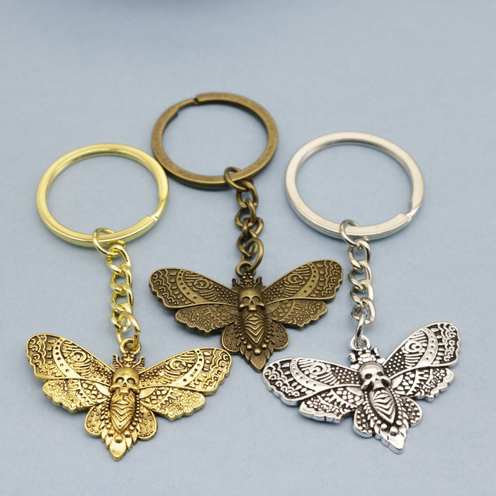 Zinc Alloy Simple Moth Keychain For Bag Charm Gift
