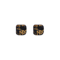 Luxury Vintage Square Acrylic Studs, Random Gold Letter Print Acrylic Fashion Earrings view 5