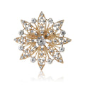 Alloy Rhinestone Flower Brooch For Women Suit And Shawl view 5
