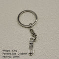 Zinc Alloy Mini Whisk Keychain For Bag Charm Gift view 2