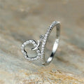 Creative Apple Pendant Ring For Women, Micro Pave Zircon Fresh Sweet Fashion Jewelry view 3