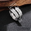 Vintage Brown Palm Leaf Banana Leaf Ring For Women, Retro Adjustable Open Fashion Jewelry view 4