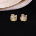 Cute Colorful Square Sugar Acrylic Stud Earrings For Women Light Luxury Random Print Sweet Earrings view 2