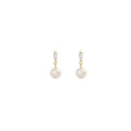 Elegant Korean Zircon Crystal Bar Studs With Faux Pearl Drop Pendant Luxury Women's Earrings view 5