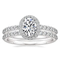 Metal Plated Oval Geometric Couple Rings For Women, Luxury Fashion Wedding Engagement Jewelry view 5