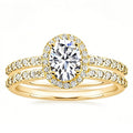 Metal Plated Oval Geometric Couple Rings For Women, Luxury Fashion Wedding Engagement Jewelry view 6