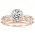 Metal Plated Oval Geometric Couple Rings For Women, Luxury Fashion Wedding Engagement Jewelry view 7