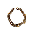 Stainless Steel Leopard Print Square Chain Interlocking Earrings Necklace Bracelet Jewelry Set view 5
