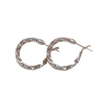 Minimalist Twisted Metal Hoop Earrings With Silver Pins, Geometric Round Light Luxury Ear Jewelry view 5