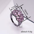 Metal Geometric Floral Ring For Women Sweet Cool Personality Fashion Jewelry view 4