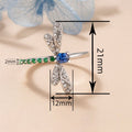 Dragonfly Animal Insect Cubic Zirconia Colorful Ring For Women Cute Realistic Fashion Jewelry view 4