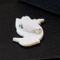 Gold Tone Silver Tone Shell Shell Metal Brooch Pin view 5