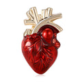 Metal Alloy Enamel Heart Brooch For Suit And Coat Decoration view 5
