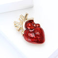 Metal Alloy Enamel Heart Brooch For Suit And Coat Decoration view 3