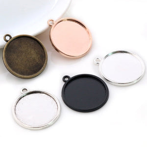 20mm Zinc Alloy Charm Pendant for DIY Necklace Bracelet Jewelry Making