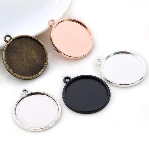 20mm Zinc Alloy Charm Pendant for DIY Necklace Bracelet Jewelry Making