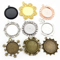 25mm Gold Zinc Alloy Charm Pendant No.406389 for DIY Necklace Bracelet Jewelry Making view 1