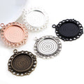 25mm Gold Zinc Alloy Charm Pendant No.406389 for DIY Necklace Bracelet Jewelry Making view 2