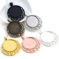25mm Gold Zinc Alloy Charm Pendant No.566344 for DIY Necklace Bracelet Jewelry Making view 2