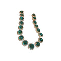 Alloy Rhinestone Round Flower Necklace And Stud Earrings Jewelry Set Light Luxury Elegant Style view 5
