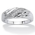 Glossy Micro Pave Zircon Texture Ring For Women, Luxury Style Designer Finger Jewelry view 2