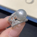 Elegant Faux Pearl Ring For Women, Princess Style Single Finger Jewelry With Luxury Look view 2