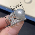 Elegant Faux Pearl Ring For Women, Princess Style Single Finger Jewelry With Luxury Look view 4