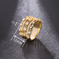 Light Luxury Multi Line Stacking Ring, Elegant Fashion Statement Finger Jewelry For Women view 4