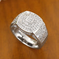 Sparkling Heavy Metal Geometric Women's Ring With Half Circle Zircon Inlay, Luxury Fashion Jewelry view 3
