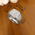 Sparkling Heavy Metal Geometric Women's Ring With Half Circle Zircon Inlay, Luxury Fashion Jewelry view 4