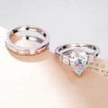 Exaggerated Water Drop Stackable Couple Ring For Women, Tech Style Fashion Statement Jewelry view 2