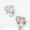 Heart Theme Large Hole Silver Tone Metal Beads Craft Beads view 8