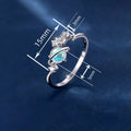 Glossy Planet Geometric Ring For Women, Cosmic Faux Moonstone Statement Jewelry view 4