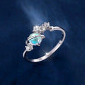 Glossy Planet Geometric Ring For Women, Cosmic Faux Moonstone Statement Jewelry view 2