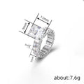 Statement Geometric Square Ring For Women Banquet Dress Matching Light Luxury Jewelry view 4